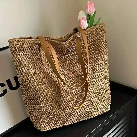Handbags - Large Capacity Straw Tote Bag